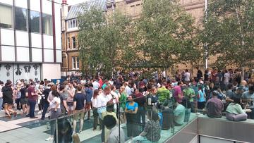 Dorothy Crowfoot Hodgkin Building staff at the Courtyard Party