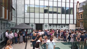 Dorothy Crowfoot Hodgkin Building staff at the Courtyard Party